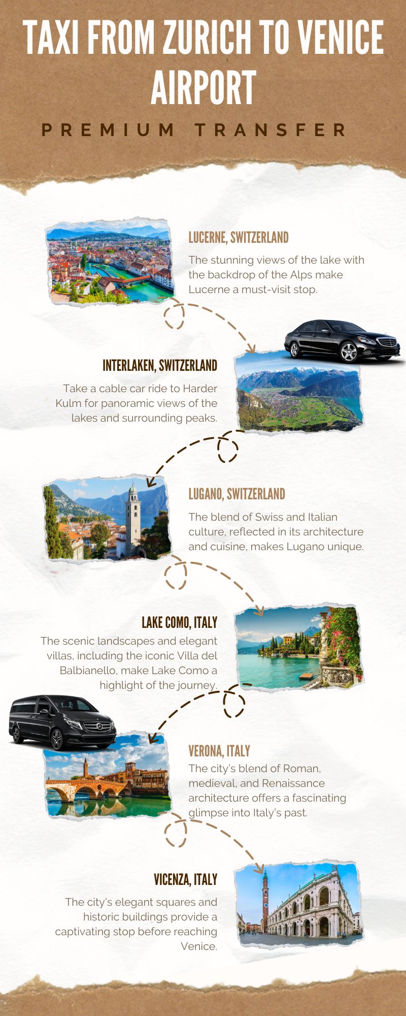 Taxi from Zurich to Venice Airport